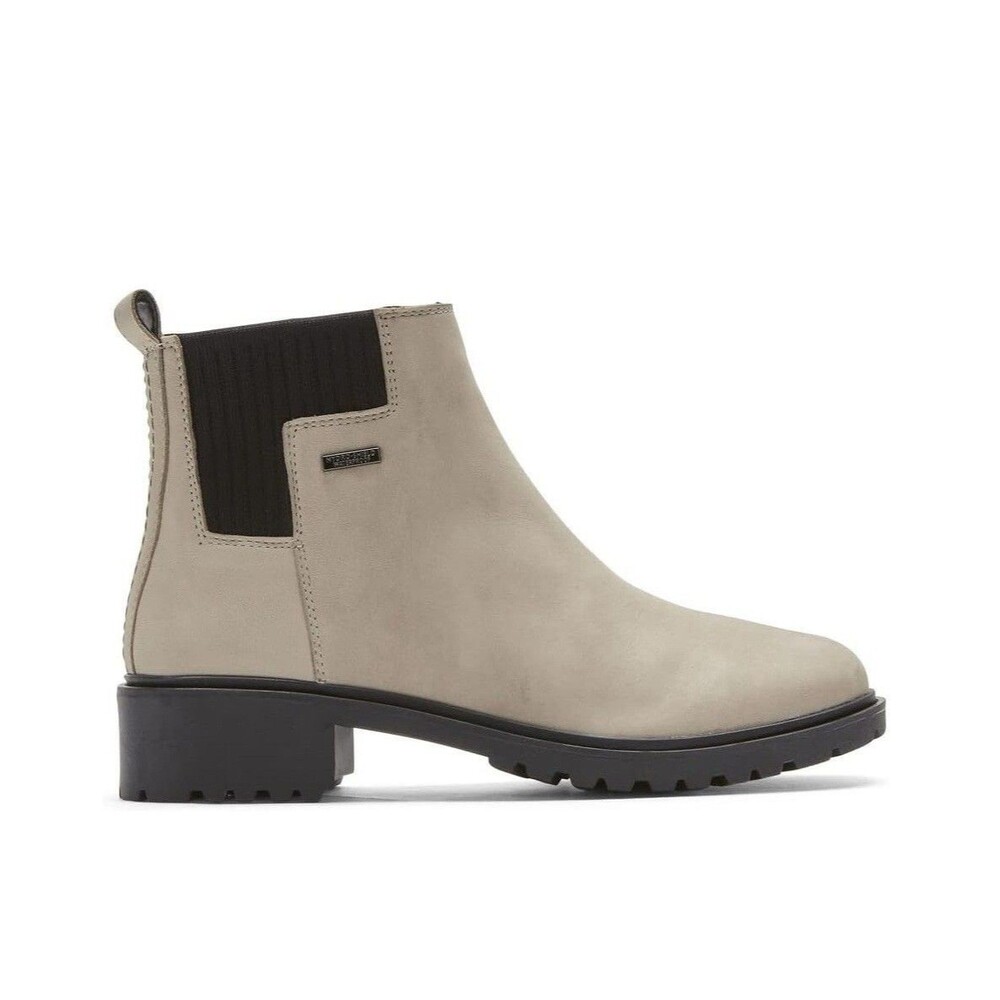 Rockport Womens 6.5 M Taupe Ryleigh Gore Chelsea Zip Up Ankle Booties DISPLAYYF6